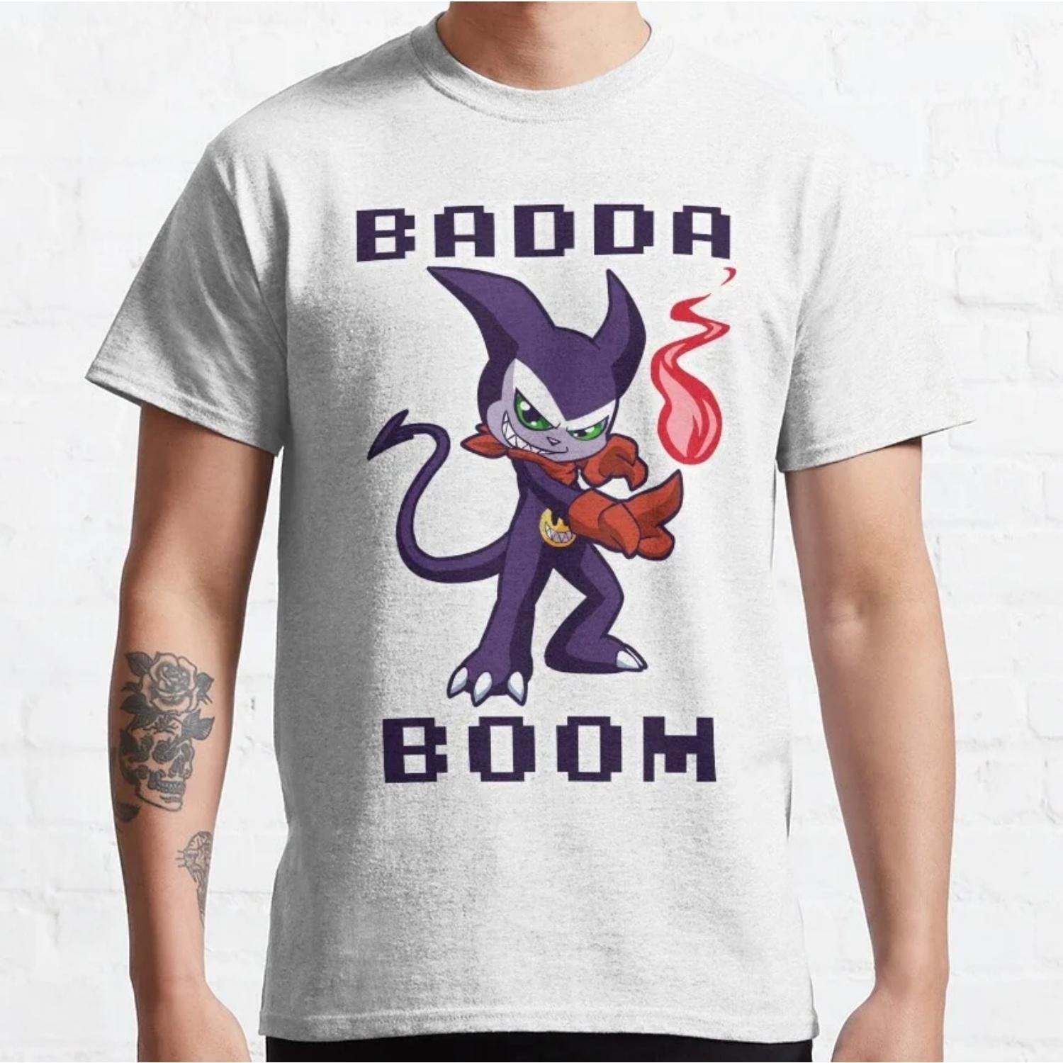 

2026 Fashion High Quality Printed Pattern Casual Soft T-shirt for Anime Digimon Parent-child Oversized Unisex T-shirt Fan Gift S чёрный