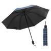 CAPASTEC Folding Large Manual Opening and Rain UV UV Suitable for Both Sunny and Rainy Checkered Navy Blue Umbrella, Size, Closing, Water-Repellent,