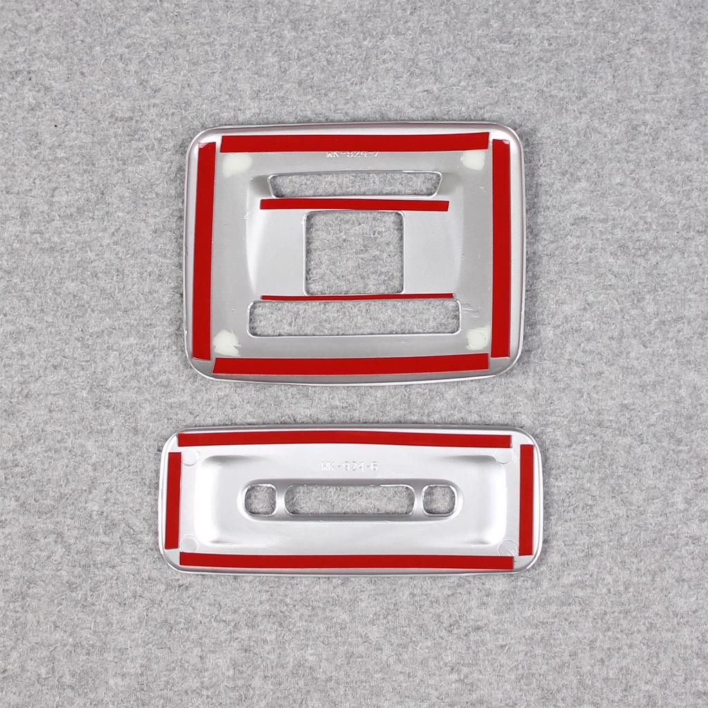 RUIQ Toyota Prius 60 Series Interior Front and Rear Room Lamp Panel Cover Designed Exclusively for the Toyota Prius Garnish, (Satin Silver)