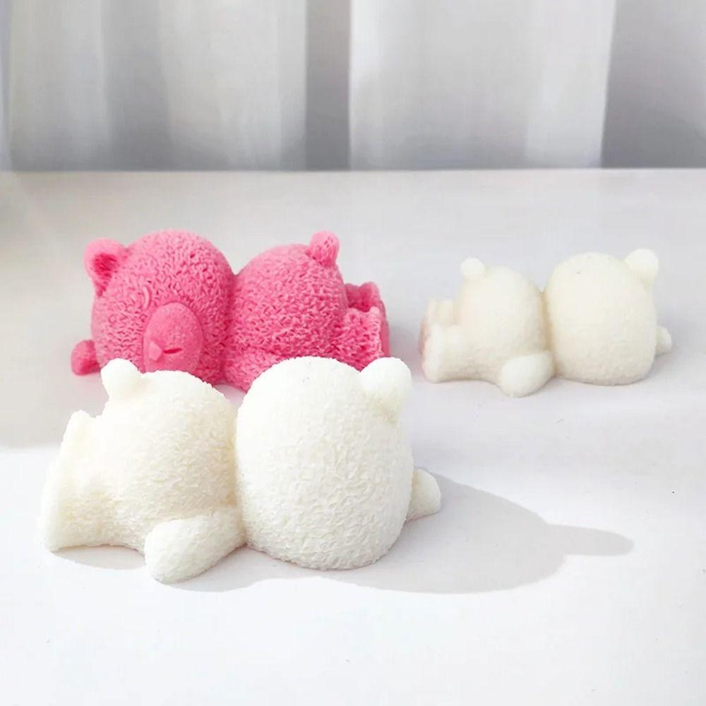 Food Grade Sleeping Bear Mold Cake Mold Candle Mould Dessert Tool Pudding Mold  DIY