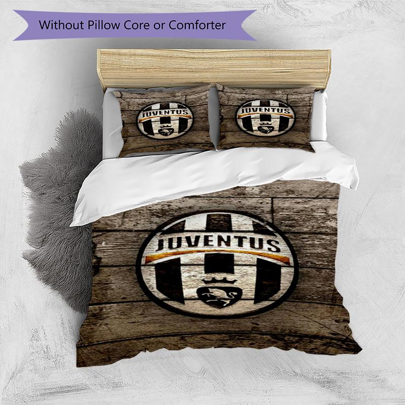 Juventus Football Club Printed Pattern Duvet Cover Set – includes 1 duvet cover and 2 matching pillowcases Bedroom decor Christmas gifts