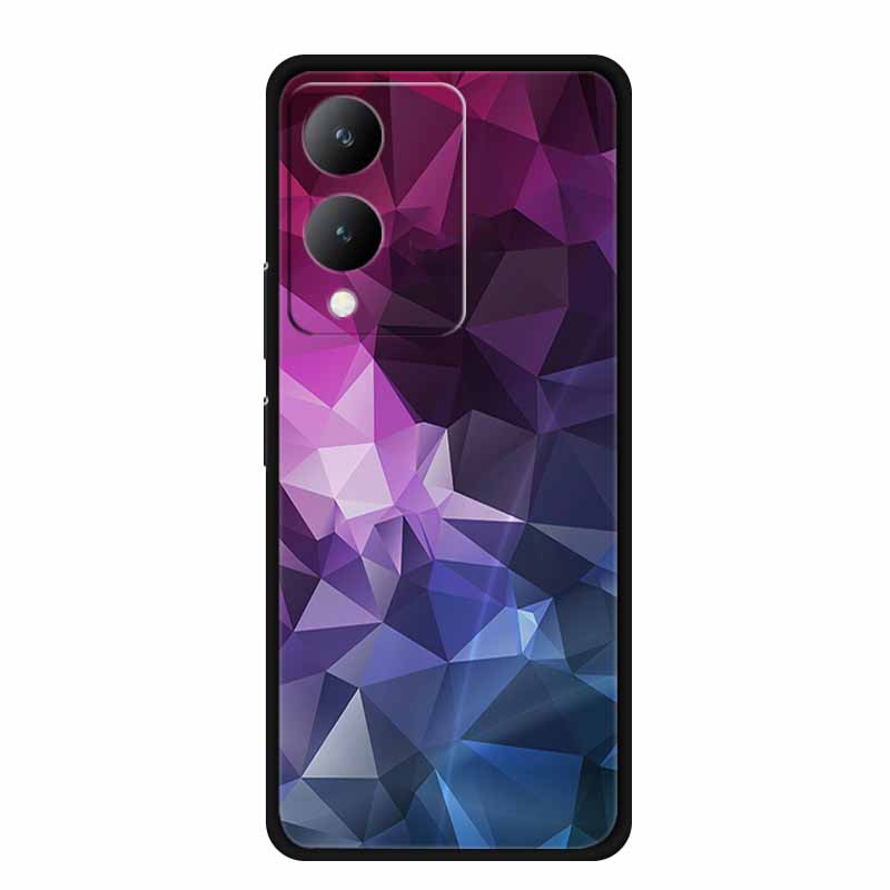 For vivo Y17s 4G Case Fashion Creative Soft Silicone TPU Phone Case for VIVO Y17s 4G 6.56 Colorful Painted Protection Para Capa For vivo Y17s 4G