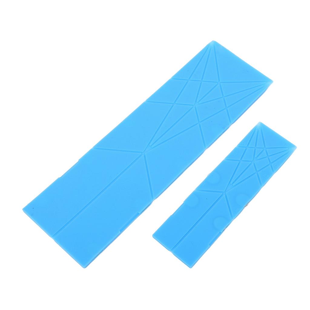 2pcs Magnetic Flat Measuring Spoon 3 in 1 Multifunctional Folding Kitchen Flat Measuring Spoon Large and Small Size Blue
