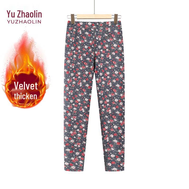 

YUZHAOLIN Женские термолеггинсы с цветочным принтом и высокой посадкой на флисовой подкладке XL
