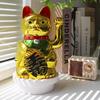 Chinese Lucky Wealth Waving Cat Home Decor Welcome Sculpture Statue Car Ornament