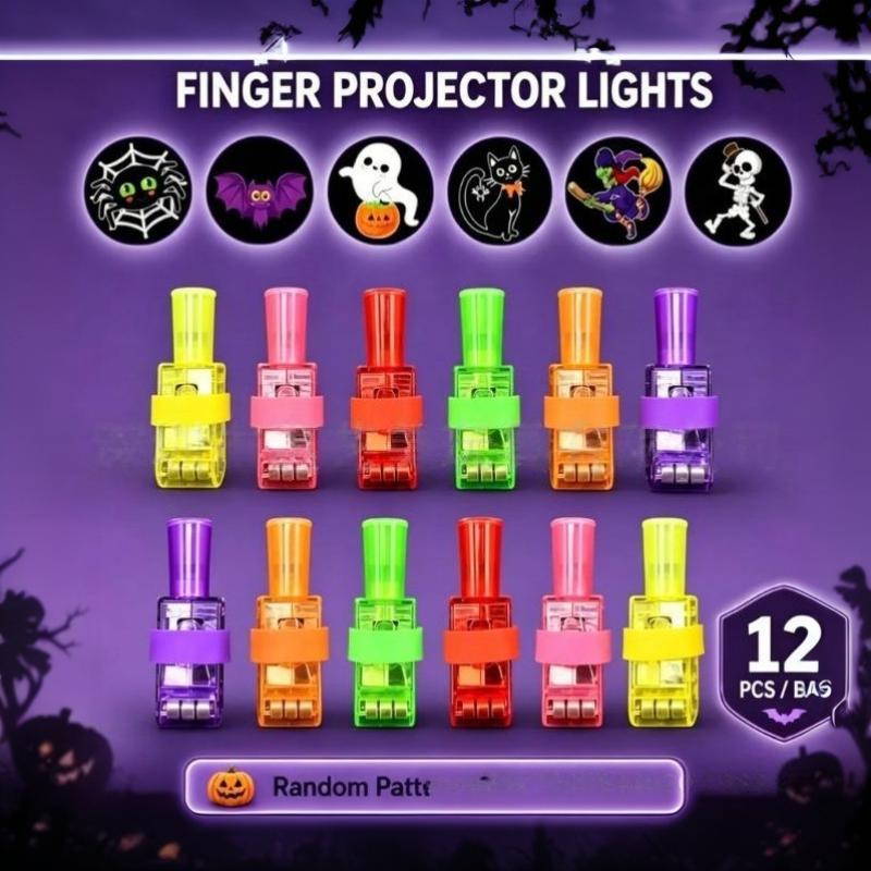 4/12 buc Lumini LED pentru Degete de Halloween Favors Neon pentru Petrecere Strălucesc în Întuneric Accesorii Petrecere Rave Umpluturi Pungi Cadou Premii Cutie