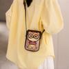 BEIBAOBAO Cute Cartoon Bear Mobile Phone Bag 2026 New Style Women's Change Bag Fashionable High-end PU Shoulder Messenger Bag Female Mini Small Wallet