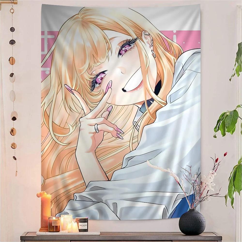 VIKAMA Anime Character Tapestry Marin Kitagawa Art Wall Blanket for Bedroom Accent Dorm Room Decor and Anime Fan Setup