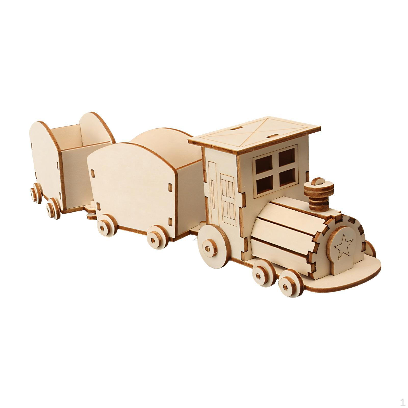 Деревянный DIY Набор для сборки модели поезда Научная игрушка Детские игрушки Эксперимент для детей