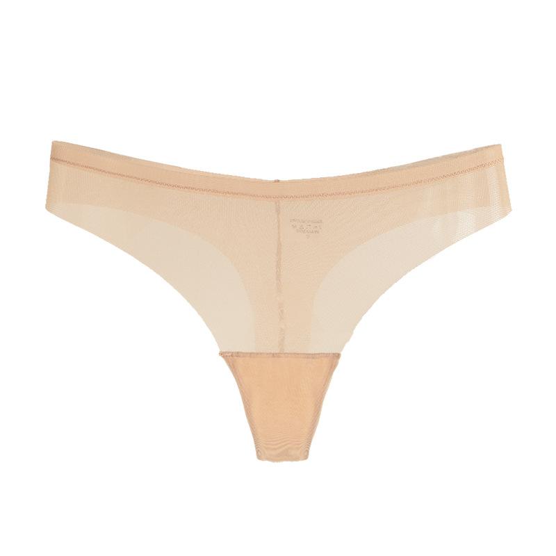 Women's Spring and Summer Sexy Cotton Bottom Crotch Breathable Yoga Sports Thong Underwear