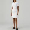 Women's Casual Fashion Summer Short Sleeved Pleated Round Neck Tight Hip Dress