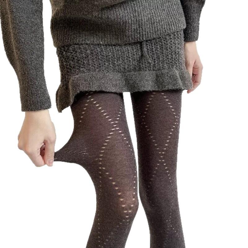 Kids Spring Autumn Winter Gray Diamond Ultra‑Transparent Pantyhose,Anti‑Hook Silk Versatile Leggings,Non‑Slip Crotch Slimming Pantyhose