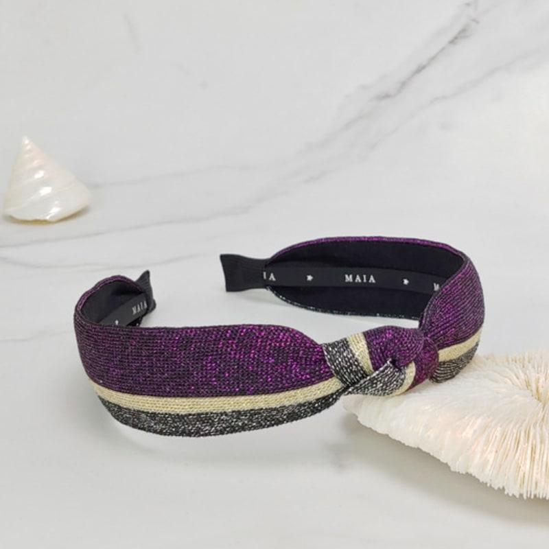 MAIA Shining Stripe Headband - Purple