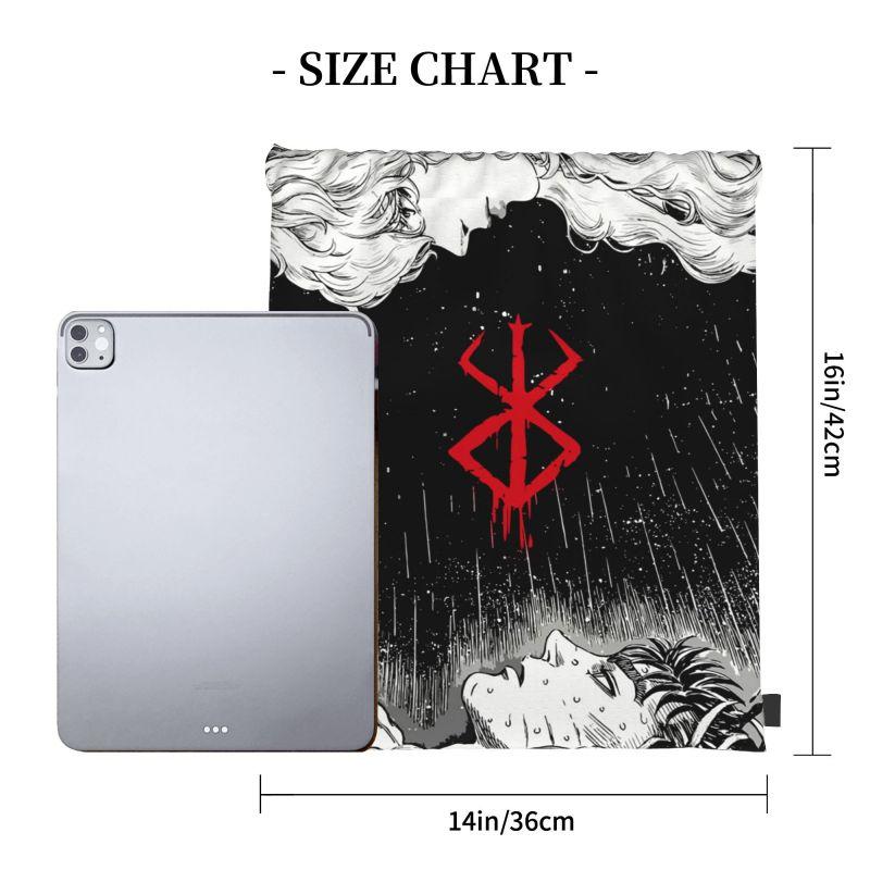 Custom Anime Pattern Drawstring Backpack Lightweight Foldable Sports Gym Bag Water Resistant String Sackpack for Training