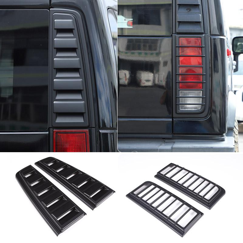 

ABS Silver/Black For HUMMER H2 2003-2009 Car Rear Bumper Tail Light Cover Trim Back Lamp Protection Frame Car Accessories