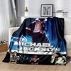 Michael Jackson Retro Druck Decken Picknickdecke Flanelldecke Weiche Gemütliche Decke Reise Decken Bettbezüge Geburtstagsgeschenk