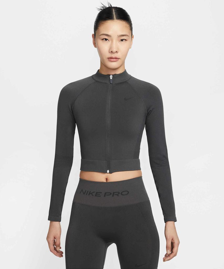 NIKE Pro Full-Zip Training Top W - Dark Smoke Grey / Io4467-070