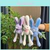 Adorable Pull Apart Rabbit Plush Toy Keychain Cute Cartoon Animal Accessory For Gifts