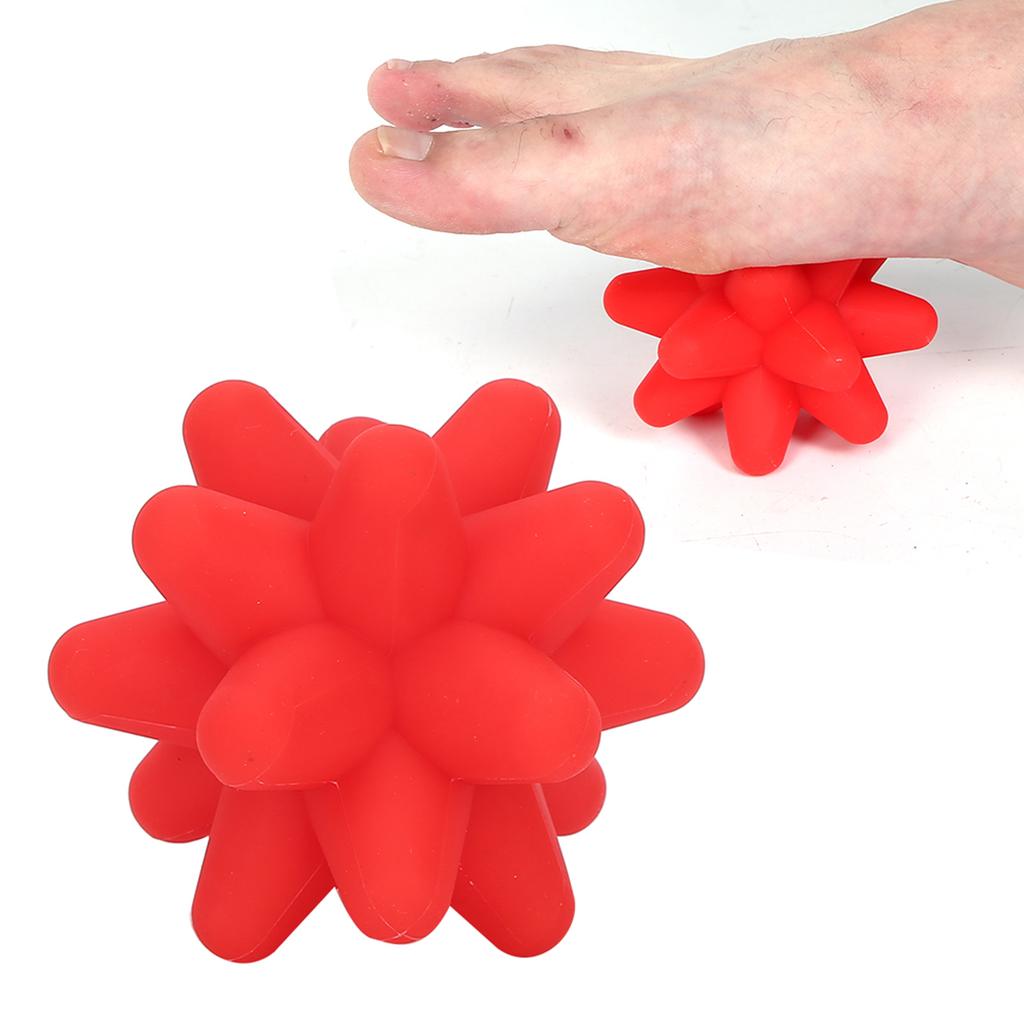 2 Colors Acupoint Massage Ball Muscle Release Deep Tissue Massage Silicone Fitness BallRed