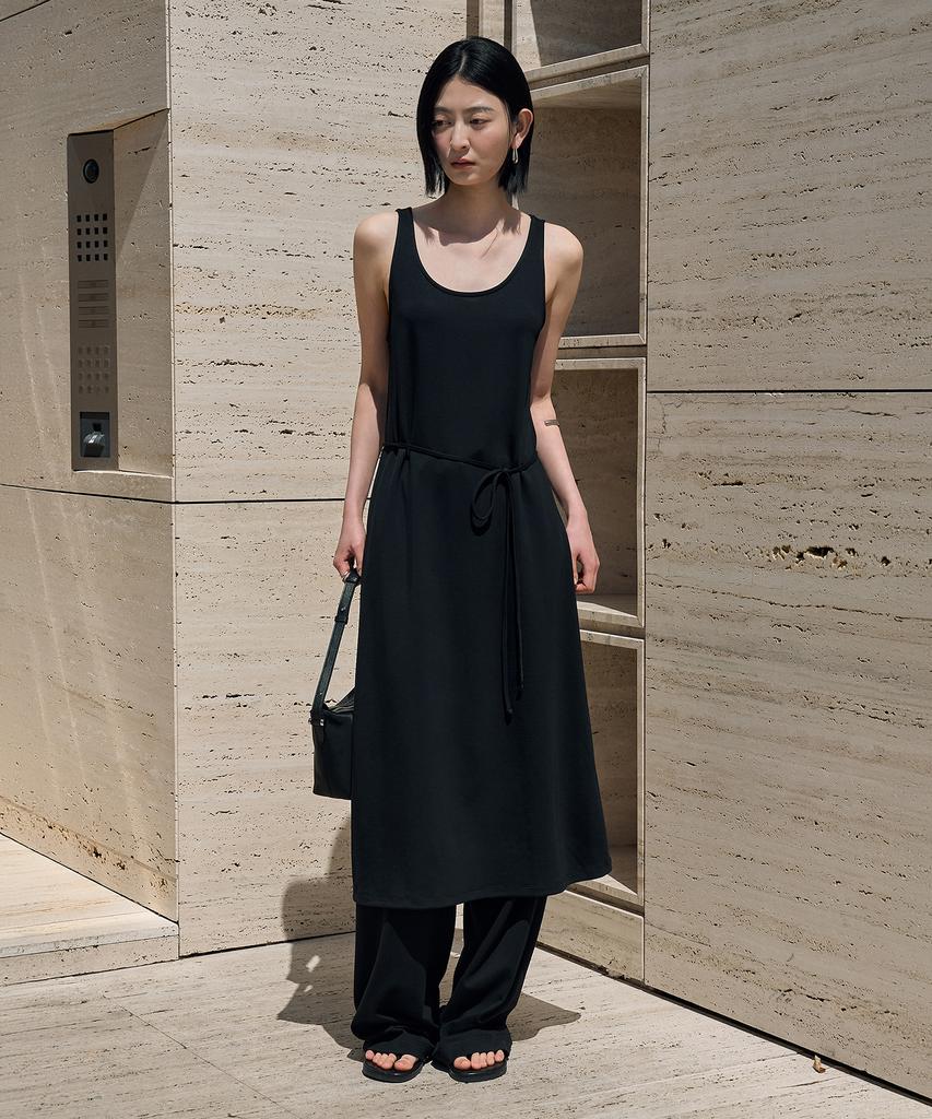 Siyajyu Sia8040 Comfortable Daimaru Long Dress_Black