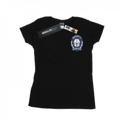 Womens/Ladies The Mandalorian Bounty Hunter Badge Breast Print Cotton T-Shirt