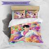 Kpop Demon Hunters Pattern Printed 3PCS Bedding Set, Soft Skin-Friendly Washable Duvet Cover & Pillowcases Set