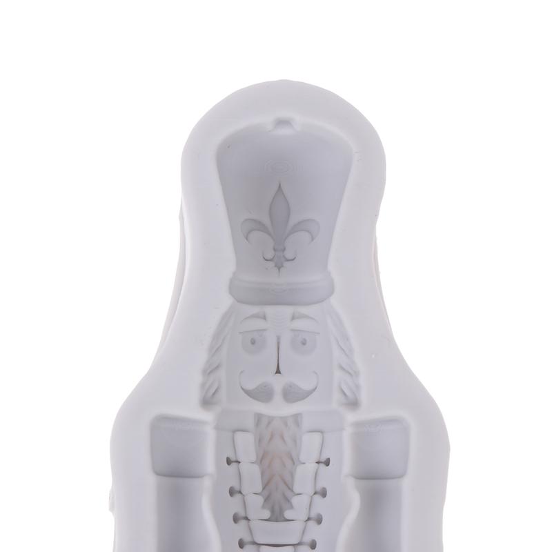 Nutcracker Soldier Fondant Silicone Molds Christmas Chocolate Molds For Cake Decorating Gum Paste Polymer Clay Mold Bakeware