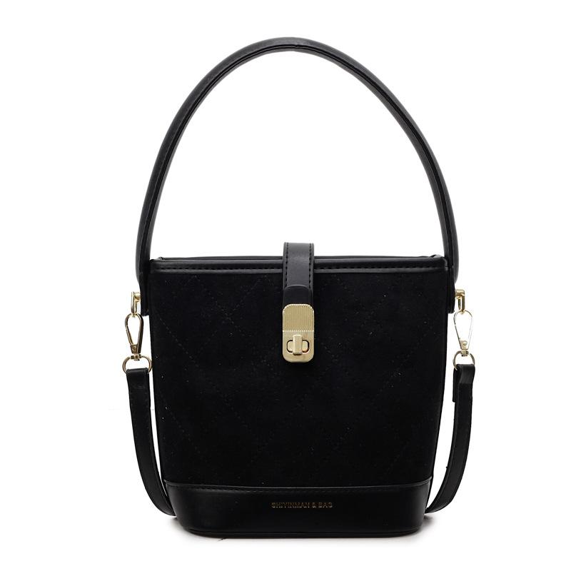 Bucket Bag Women's 2025 New Autumn Niche Fashionable Bag Women's Bag High Value Contrast Color Retro Foreign Style Messenger Bag