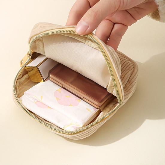 Yousheng Cosmetic Bag Zipper Closure Waterproof Portable Compact Design Sanitary Napkin Organizer Makeup Storage Bag