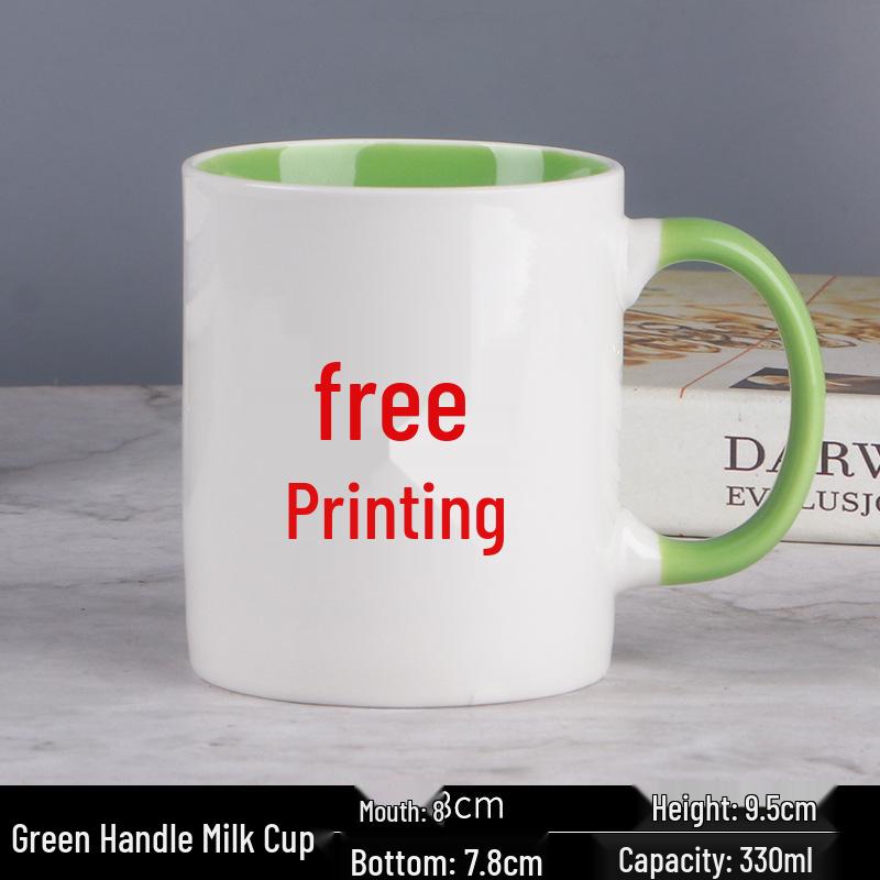 Kreative Keramiktasse mit individuellem Logo für Thermotransfer und Werbegeschenk