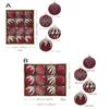 12-Piece Christmas Bauble Set, Soft-Texture Ball Decorations with Decorative Motifs and Top Rings for Holiday Tree Displays