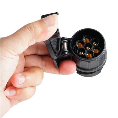 13 To 7 Pin Trailer Truck Electric Towing Converter Tow Bar Plug Adaptor Socket Adapter Protect Connections