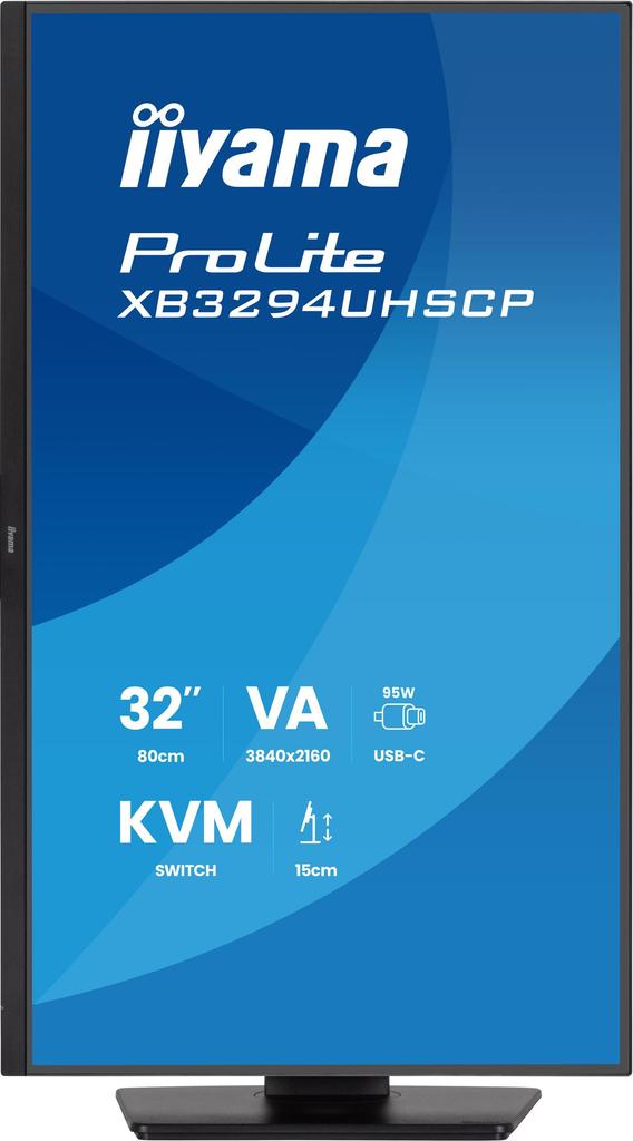 Iiyama XB3294UHSCP-B1 31.5" 4K UHD VA USB-C 95W Monitor