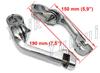 YUIKUI RACING Motorcycle Foot Pegs for Harley Touring and Road Highway Engine Guard Long Type Foot Tandem Compatible with King, Pegs, 1-1/4"/32mm