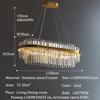 French luxury crystal chandelier Nordic modern home lighting living room LED chandelier room decoration indoor ceiling light