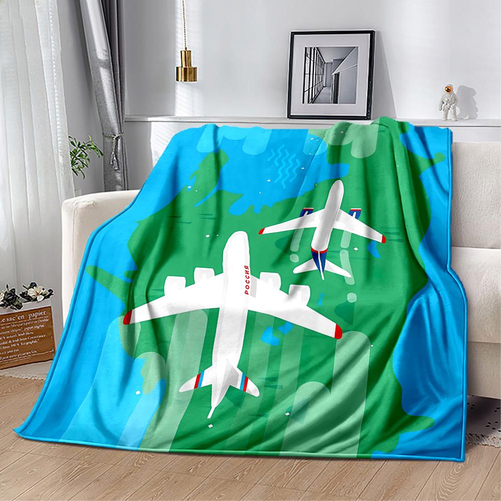 Airport Runway Design Flannel Blanket - Soft and Suitable for Sofas, Beds, Offices, Travel, All Seasons, and The Best Gift for The Holidays.