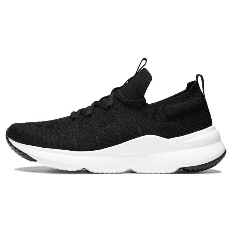 Li Ning Yunshu Cushioning Slip Resistant Abrasion Resistant Low top Casual Shoes Women's Black White AGLU170-3