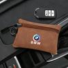 Portable Suede Car Key Bag Zipper Wallet Card Coins Storage Pouch for BMW E36 E39 E46 E53 E90 M3 M5 X1 X3 X5 X6 50th Anniversary FLVCM1