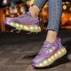 Girs LED Leuchtende Rollschuhe Vierrad-Skates Herren- und Kinder-Rollschuhe LED-Lichtschuhe