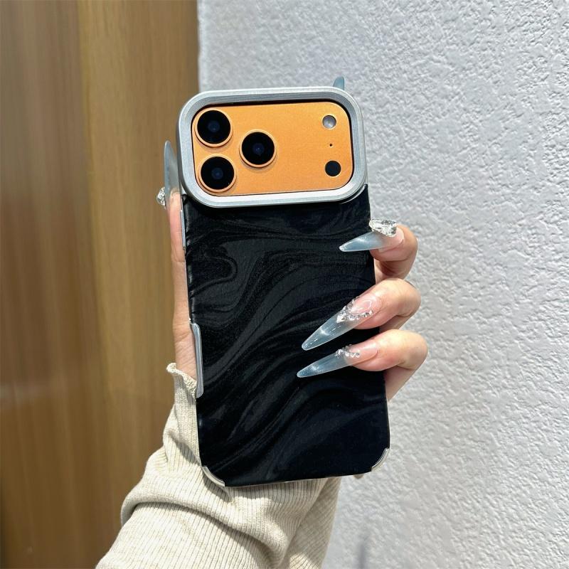 Luxury Electroplated Water Ripple Case for iPhone 17 Air 16 15 14 13 12 11 Pro Max Plus Shockproof Candy Soft Aurora Armor Coque