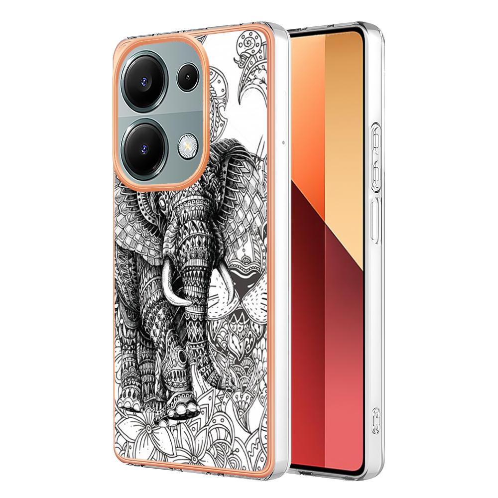 YB IMD Series-19 Style-D For Xiaomi Redmi Note 13 Pro 4G/Poco M6 Pro 4G Case Pattern Printed TPU Phone Cover