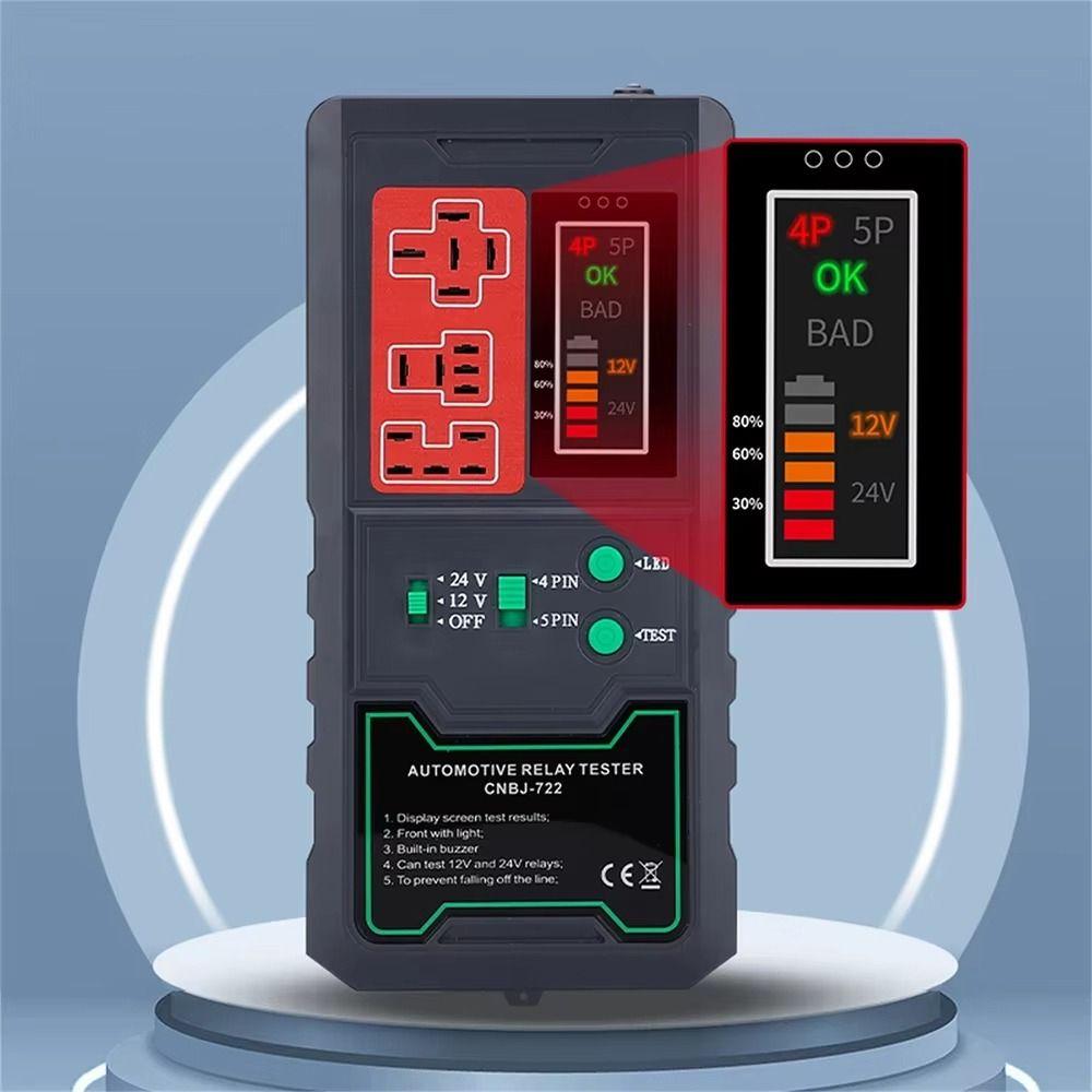 LED Display Electronic Automotive Relay Tester Universal Auto Battery Checker  Diagnostic Tool