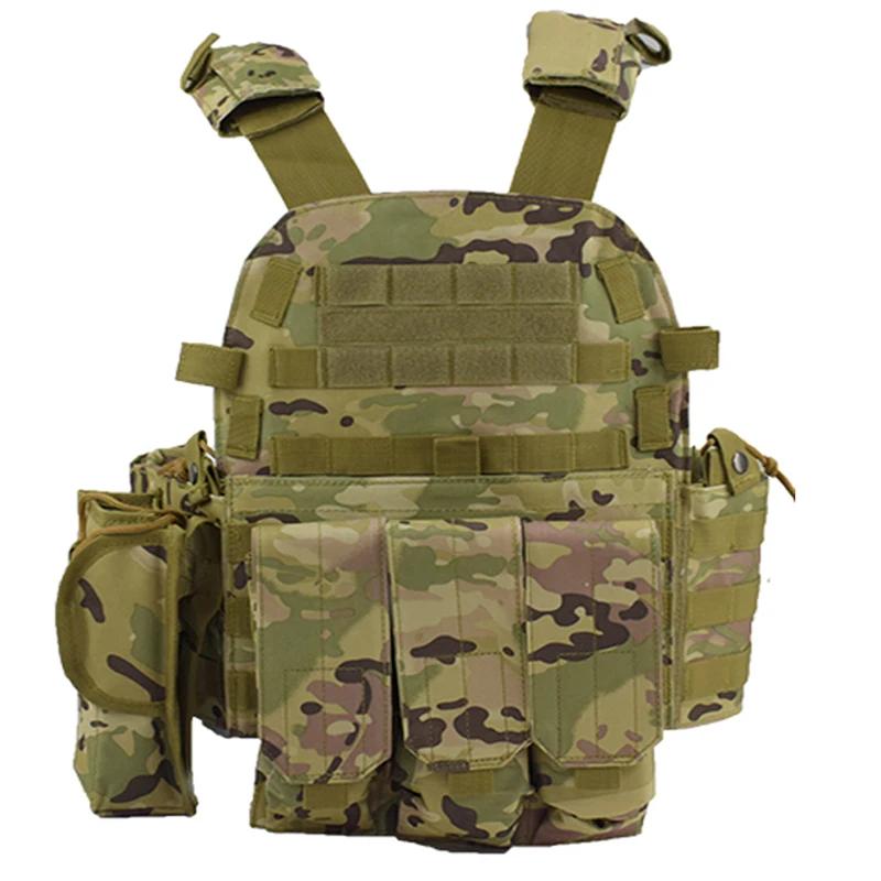 kaevixdio 6094 Outdoor CS Game Lichaamsbescherming Jacht Nylon Buidel Molle Plate Carrier Airsoft Accessoires Uitrusting Gevechtsvest