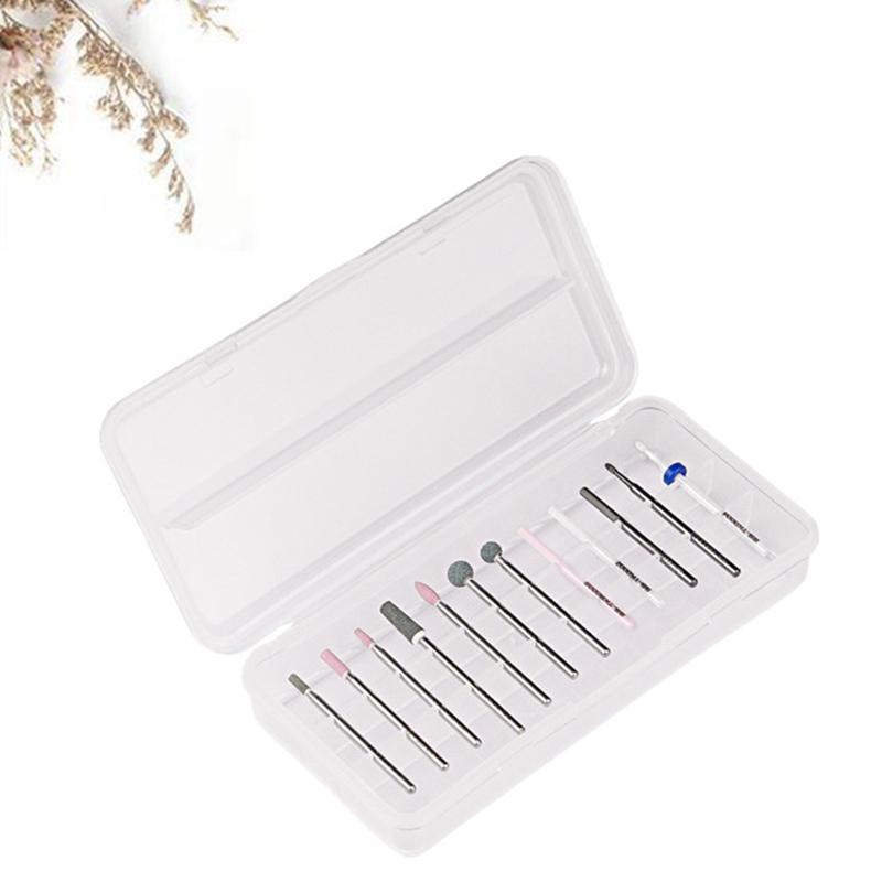 12 Löcher Nagelfräser Aufbewahrungsbox Nagel Schleifkopf Halter Ständer Display Reiniger Staubdicht Fräser Maniküre Organizer Box