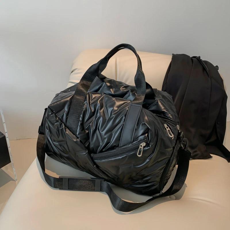 

Повседневная сумка через плечо с внутренней молнией для женщин, прочная строчка, высококачественные отделения