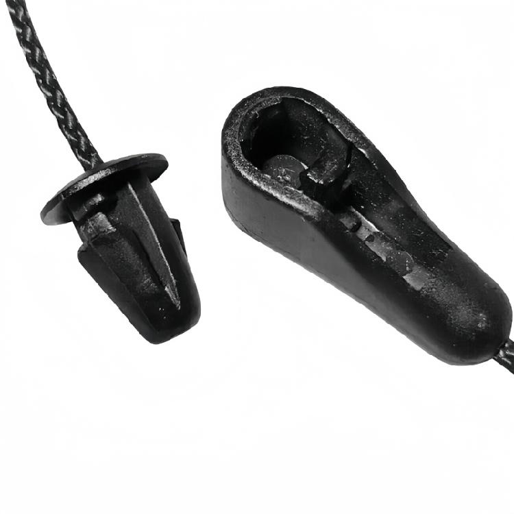 Black Rear Parcel Shelf Cord Set for MK2 MK1 Cargo Cover Lift Repair, 2 Piece Molded End Replacement Cords, 39 Cm Reference Length for Service Use