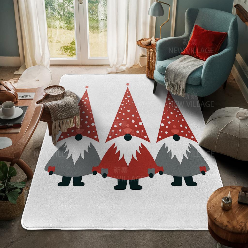 House Entrance Carpet Home Door Mat Living Room Bath Foot Bathroom Non-slip Water Absorption Rugs Bath Merry Christmas Winter