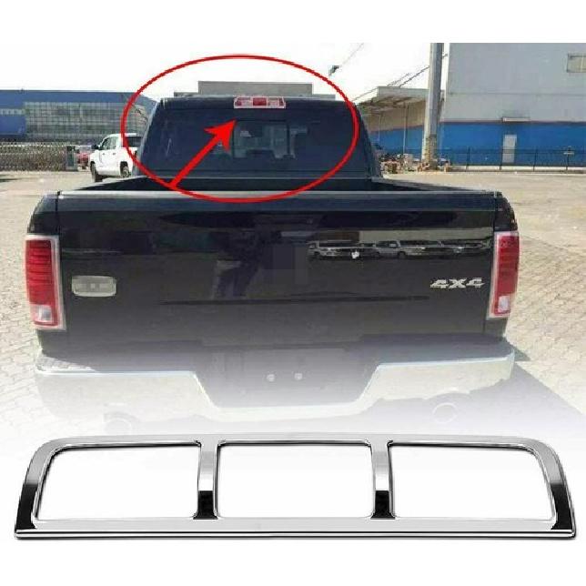 Rear High Brake Light Frame Trim Cover Decor for Dodge RAM 1500 2010-2017 Chrome