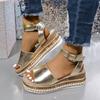 Fashion New Fashion Graffiti Platform Sandals Women Double Buckle Strap Flat Sandals Woman Summer 2025 Thick Sole Non Slip Beach Shoes