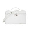 First-layer Cowhide Ostrich Pattern Lunch Box Bag High-quality Leather Women's New Style Handbag Cross-body Cosmetic Single Shoulder